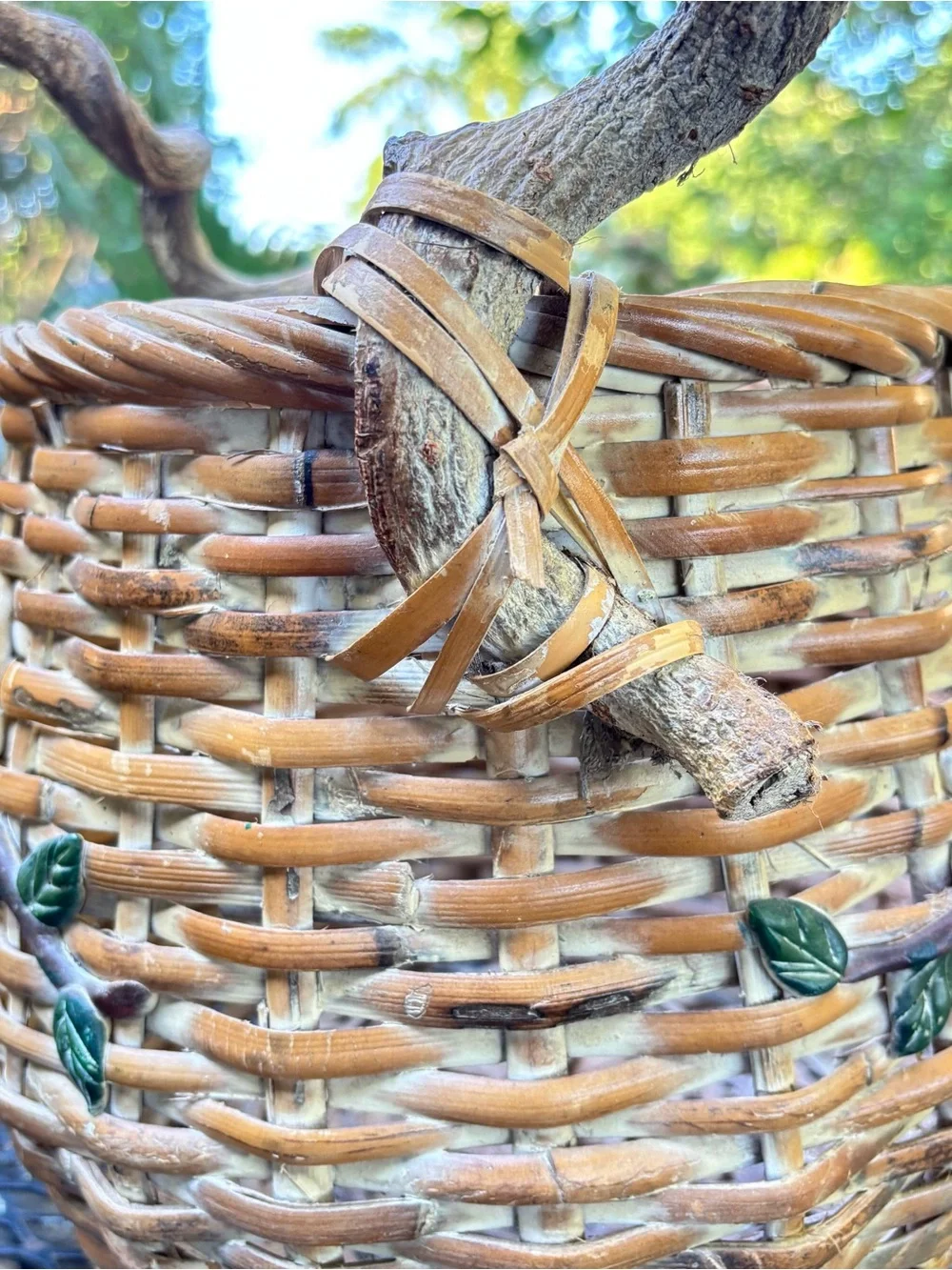 Vintage handwoven wicker